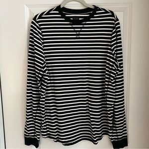 Good Man Brand Black & White Striped Long Sleeve Shirt